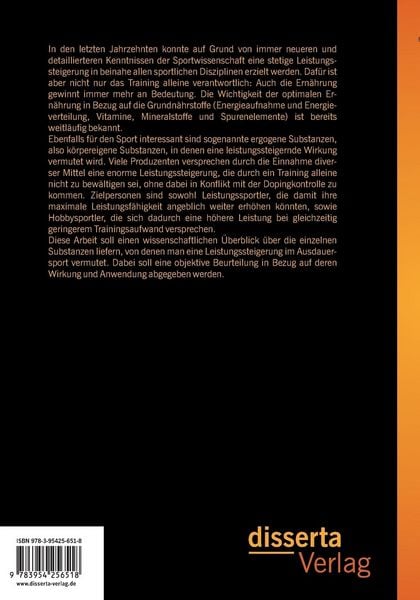 Produktbild: Ergogene Substanzen: Ausgew&auml;hlte Nahrungserg&auml;nzungen f&uuml;r den Ausdauersportler