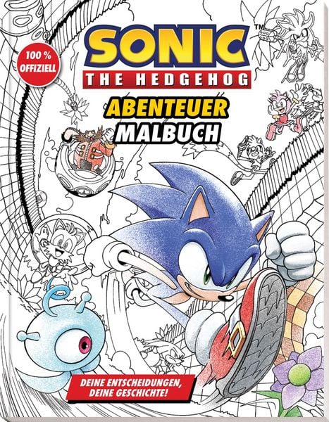 Produktbild: Sonic The Hedgehog: Das offizielle Abenteuer-Malbuch - Deine Entscheidungen, deine Geschichte!