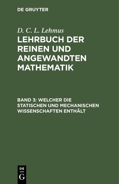 Produktbild: Welcher die statischen und mechanischen Wissenschaften enth&auml;lt