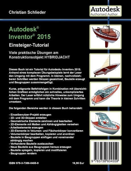 Produktbild: Autodesk Inventor 2015 - Einsteiger-Tutorial HYBRIDJACHT