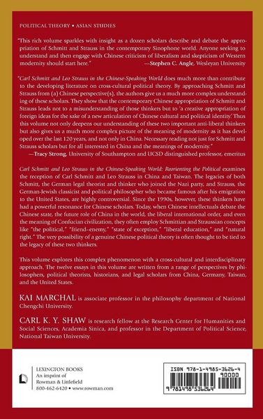 Produktbild: Carl Schmitt and Leo Strauss in the Chinese-Speaking World