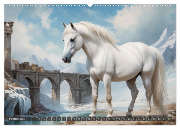Produktbild: Sch&ouml;ne wilde Mustangs (hochwertiger Premium Wandkalender 2026 DIN A2 quer), Kunstdruck in Hochglanz