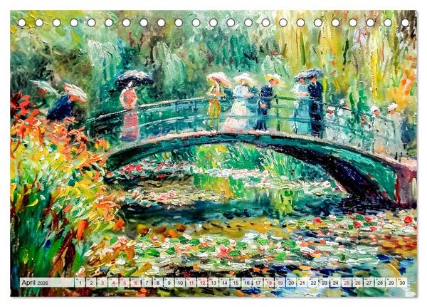 Produktbild: G&auml;rten im Licht - Impressionistische Spazierg&auml;nge mit Bl&uuml;tenpracht (Tischkalender 2026 DIN A5 quer), CALVENDO Monatskalender