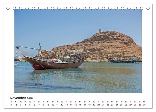 Produktbild: Sagenhafter Oman (Tischkalender 2026 DIN A5 quer), CALVENDO Monatskalender