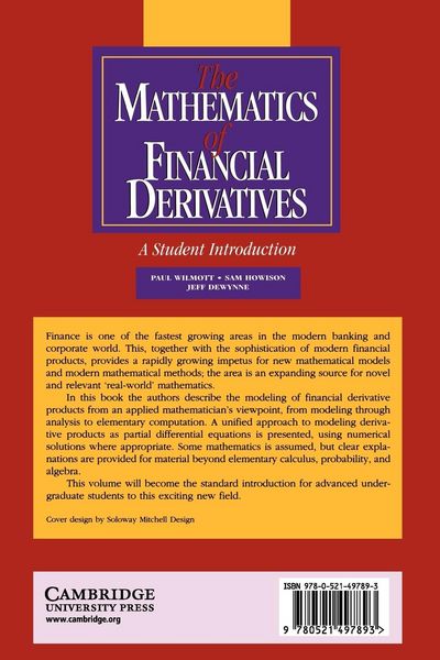 Produktbild: The Mathematics of Financial Derivatives