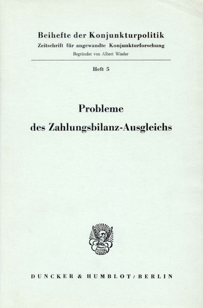 Produktbild: Probleme des Zahlungsbilanz-Ausgleichs.
