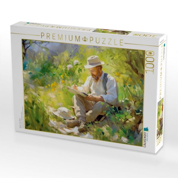 Produktbild: CALVENDO Puzzle Malen in der Natur | 1000 Teile Lege-Gr&ouml;&szlig;e 64x48cm Foto-Puzzle f&uuml;r gl&uuml;ckliche Stunden