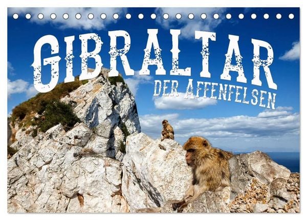 Produktbild: Gibraltar - der Affenfelsen (Tischkalender 2026 DIN A5 quer), CALVENDO Monatskalender