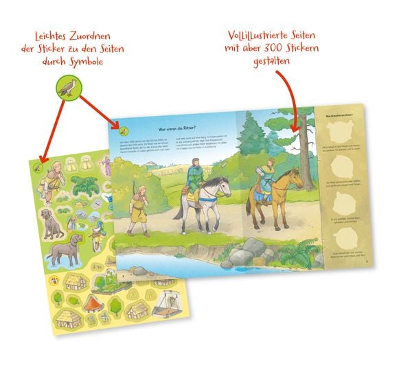 Produktbild: Wieso? Weshalb? Warum? Stickerheft - Ritter