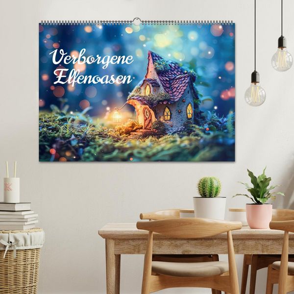 Produktbild: Verborgene Elfenoasen (Wandkalender 2026 DIN A2 quer), CALVENDO Monatskalender