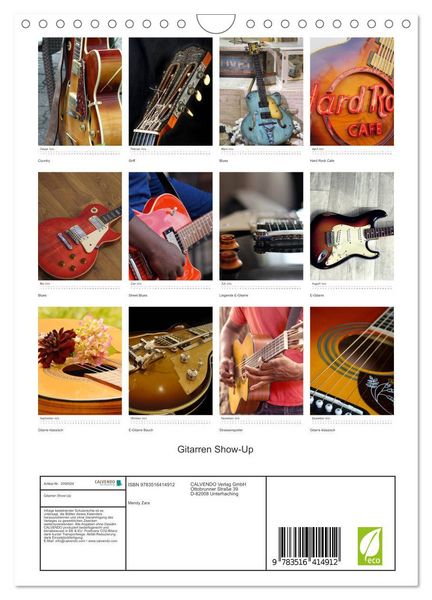 Produktbild: Gitarren Show-Up (Wandkalender 2026 DIN A4 hoch), CALVENDO Monatskalender