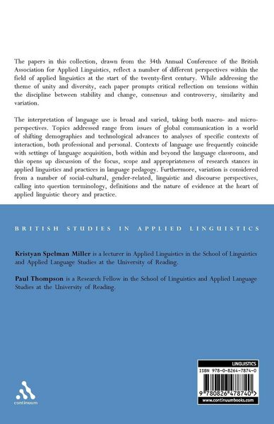 Produktbild: Unity and Diversity in Language Use