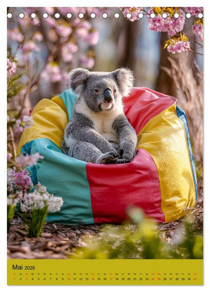 Produktbild: Workaholic - Mach mal Pause und chill wie ein Koala (Tischkalender 2026 DIN A5 hoch), CALVENDO Monatskalender