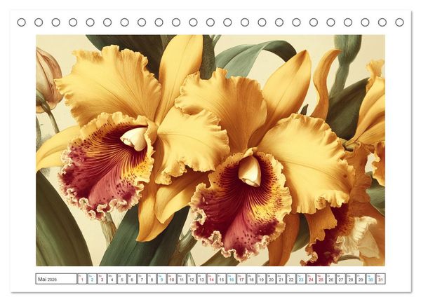 Produktbild: Florale Meisterwerke (Tischkalender 2026 DIN A5 quer), CALVENDO Monatskalender