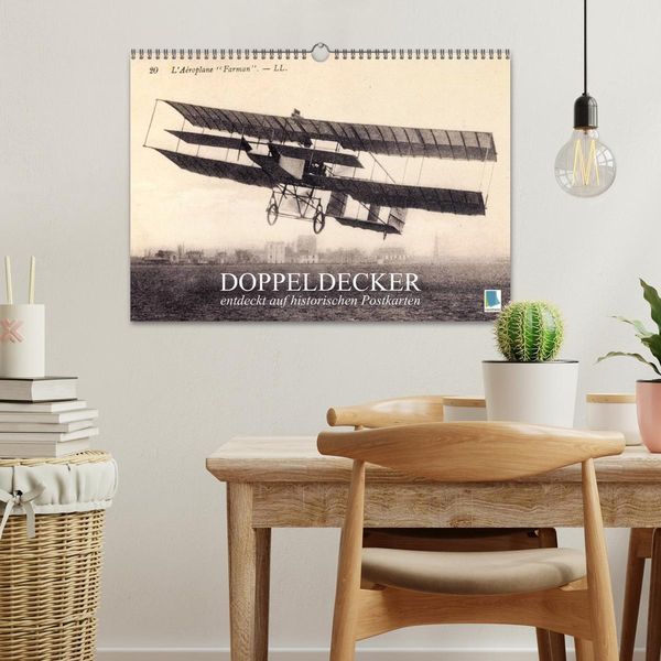 Produktbild: Doppeldecker entdeckt auf historischen Postkarten (Wandkalender 2026 DIN A3 quer), CALVENDO Monatskalender