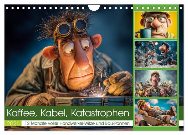 Kaffee, Kabel, Katastrophen (Wandkalender 2026 DIN A4 quer), CALVENDO Monatskalender