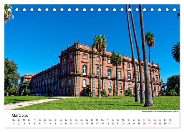 Produktbild: Historisches am Golf von Neapel (Tischkalender 2027 DIN A5 quer), CALVENDO Monatskalender