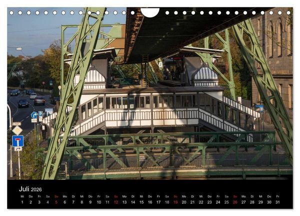 Produktbild: Die Wuppertaler Schwebebahn (Wandkalender 2026 DIN A4 quer), CALVENDO Monatskalender