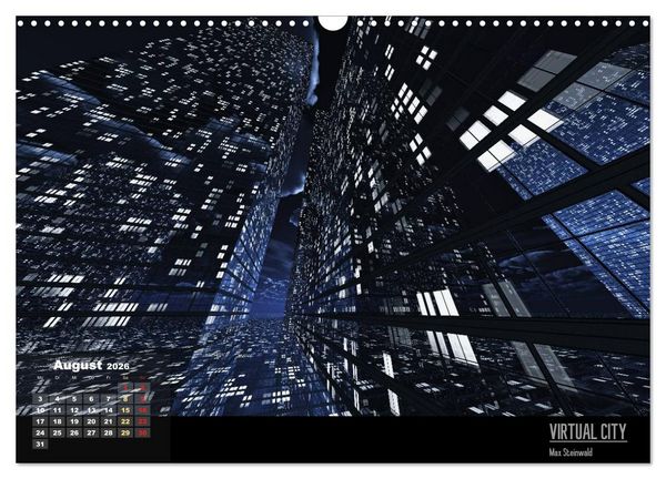Produktbild: VIRTUAL CITY 2026 CH-Version (Wandkalender 2026 DIN A3 quer), CALVENDO Monatskalender
