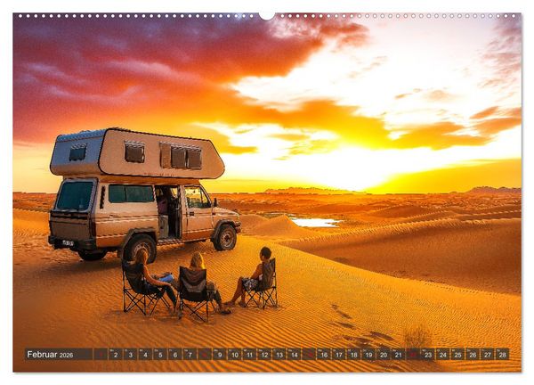Produktbild: Abenteuer Wildcamping - Mit dem Camper um die Welt (hochwertiger Premium Wandkalender 2026 DIN A2 quer), Kunstdruck in Hochglanz