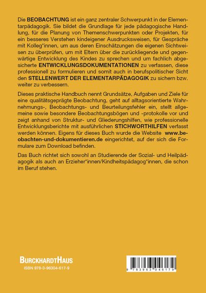 Produktbild: Beobachtung und Entwicklungsdokumentation