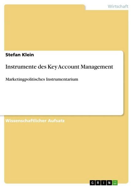 Produktbild: Instrumente des Key Account Management