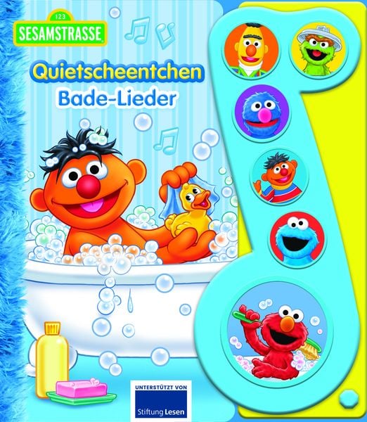 Produktbild: Sesamstra&szlig;e - Quietscheentchen Bade-Lieder - Liederbuch mit Sound - Pappbilderbuch mit 6 Melodien