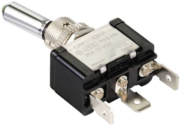 Produktbild: TRU COMPONENTS TC-11193844 Kippschalter 12 V/DC 20A 1 x Aus/Ein rastend 1St.