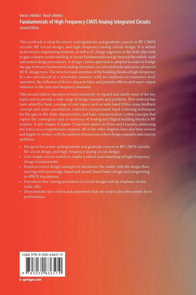 Produktbild: Fundamentals of High Frequency CMOS Analog Integrated Circuits