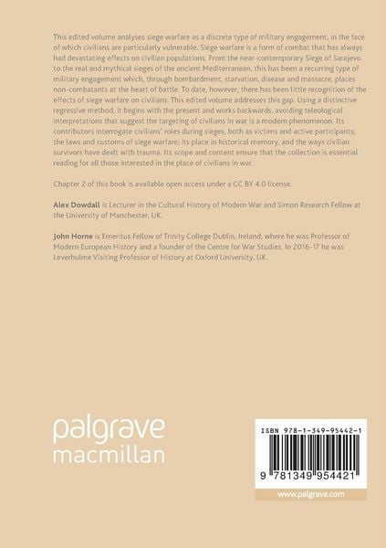 Produktbild: Civilians Under Siege from Sarajevo to Troy