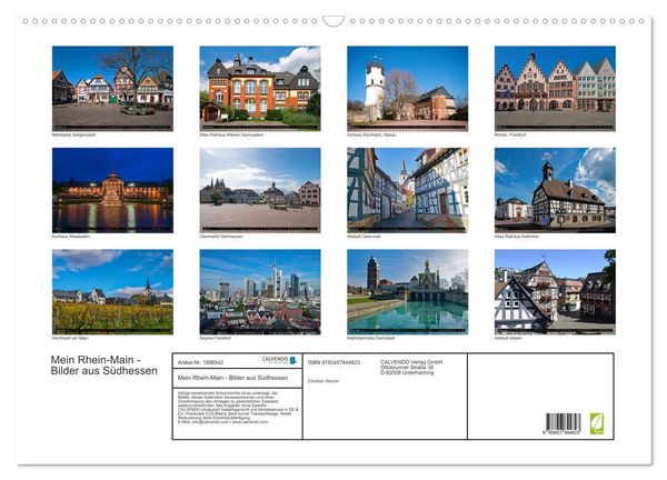 Produktbild: Mein Rhein-Main - Bilder aus S&uuml;dhessen (Wandkalender 2026 DIN A2 quer), CALVENDO Monatskalender