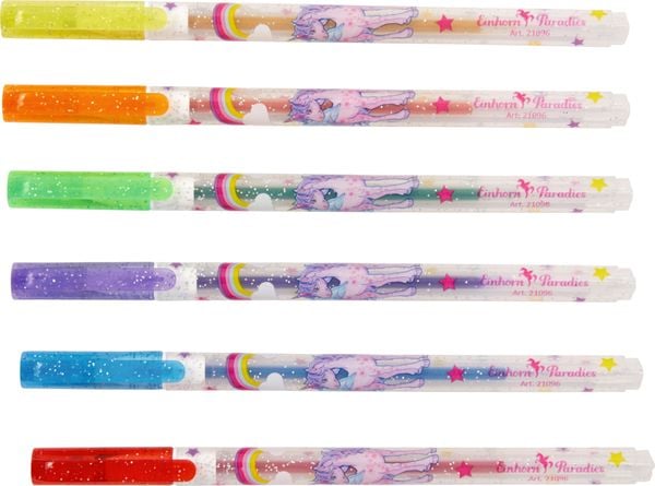 Produktbild: Glitzer-Gelstifte (6 St.) - Einhorn-Paradies