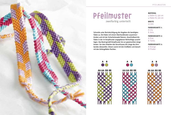 Produktbild: Kreativ-Set Zuckers&uuml;&szlig;e Freundschaftsb&auml;nder. Mit Anleitungsbuch und Material