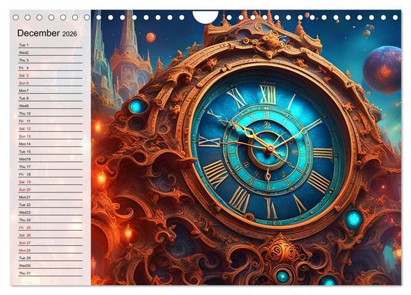 Produktbild: The abstract world of timepiece (Wall Calendar 2026 DIN A4 landscape), CALVENDO 12 Month Wall Calendar