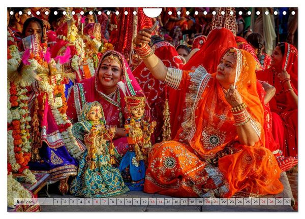 Produktbild: Indien - Spektakel der Farben (Wandkalender 2026 DIN A4 quer), CALVENDO Monatskalender