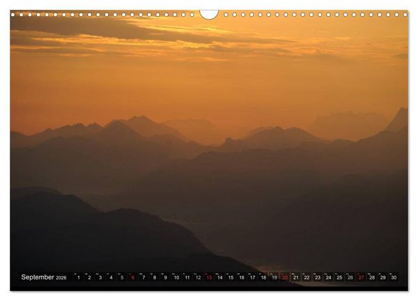 Produktbild: Magische Bergwelt, zwischen Sonnenaufgang und Sonnenuntergang (Wandkalender 2026 DIN A3 quer), CALVENDO Monatskalender