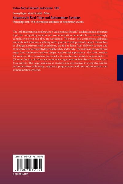 Produktbild: Advances in Real-Time and Autonomous Systems