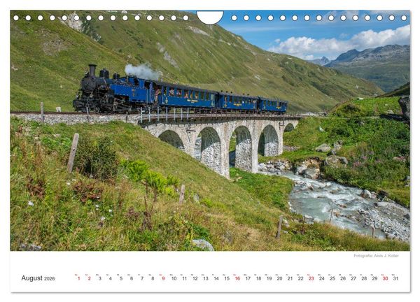 Produktbild: Dampfbahn Furka 2026 (Wandkalender 2026 DIN A4 quer), CALVENDO Monatskalender