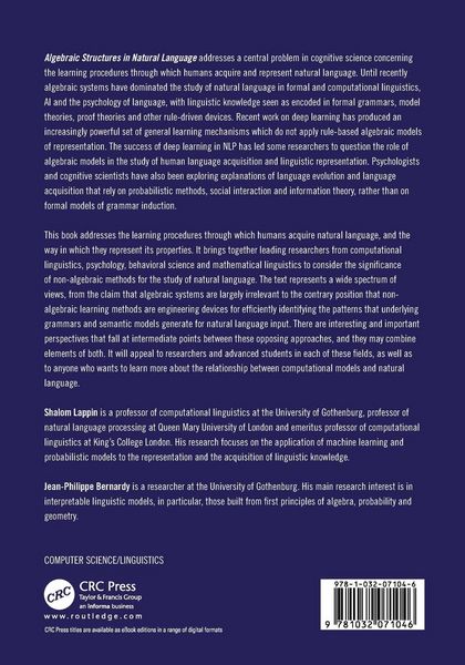 Produktbild: Algebraic Structures in Natural Language