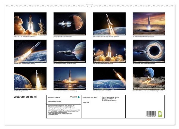 Produktbild: Wettrennen ins All (Wandkalender 2027 DIN A2 quer), CALVENDO Monatskalender