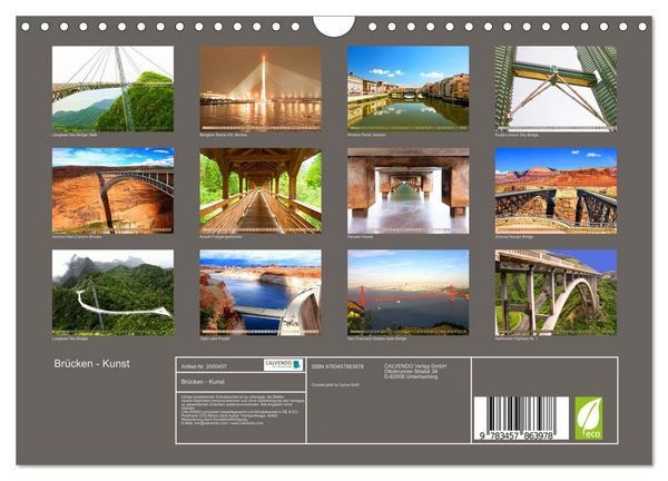 Produktbild: Br&uuml;cken - Kunst (Wandkalender 2026 DIN A4 quer), CALVENDO Monatskalender