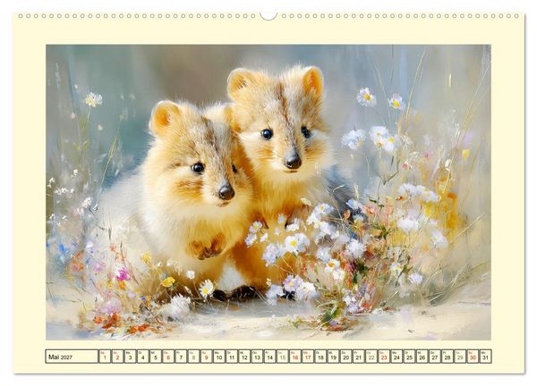 Produktbild: Quokkas. Kleine Gl&uuml;cksboten von Rottnest Island (Wandkalender 2027 DIN A2 quer), CALVENDO Monatskalender