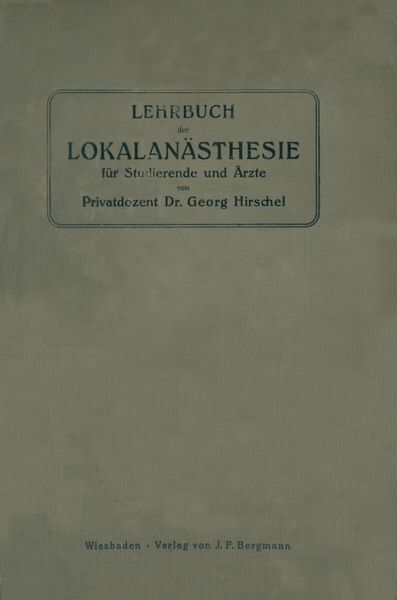 Produktbild: Lehrbuch der Lokalan&auml;sthesie f&uuml;r Studierende und &Auml;rzte