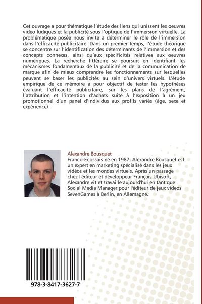 Produktbild: Immersion virtuelle et efficacit&eacute; publicitaire