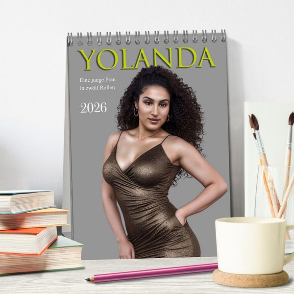 Produktbild: Yolanda, eine junge Frau in zw&ouml;lf Rollen (Tischkalender 2026 DIN A5 hoch), CALVENDO Monatskalender