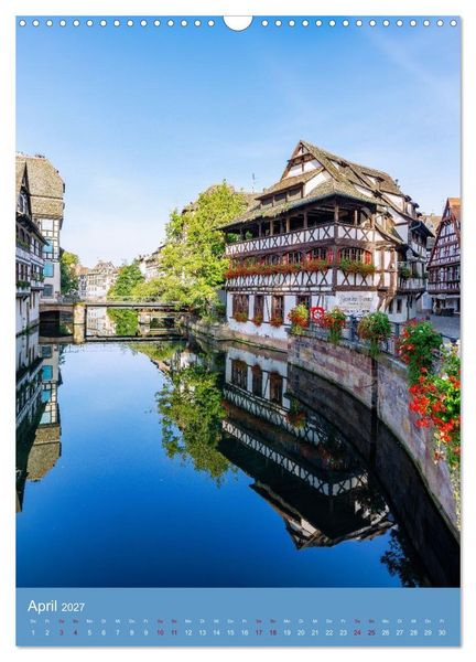 Produktbild: Zeitloses Strasbourg. Kan&auml;le, Fachwerk und els&auml;ssisches Flair (Wandkalender 2027 DIN A3 hoch), CALVENDO Monatskalender