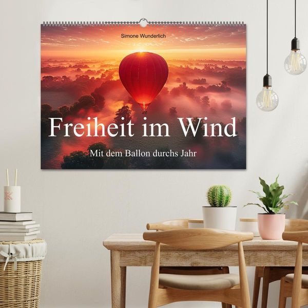 Produktbild: Freiheit im Wind - Mit dem Ballon durchs Jahr (Wandkalender 2026 DIN A2 quer), CALVENDO Monatskalender