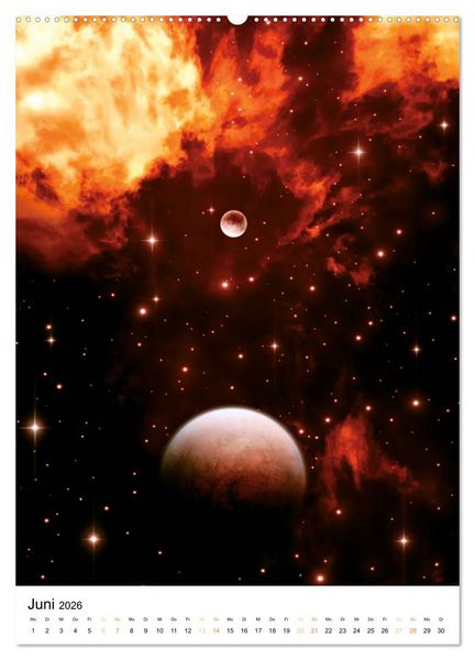 Produktbild: Galaxien und Nebulare (Wandkalender 2026 DIN A2 hoch), CALVENDO Monatskalender