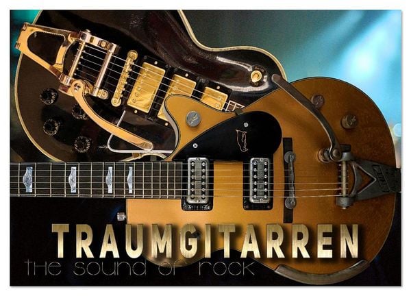 Traumgitarren - the Sound of Rock (Wandkalender 2026 DIN A2 quer), CALVENDO Monatskalender