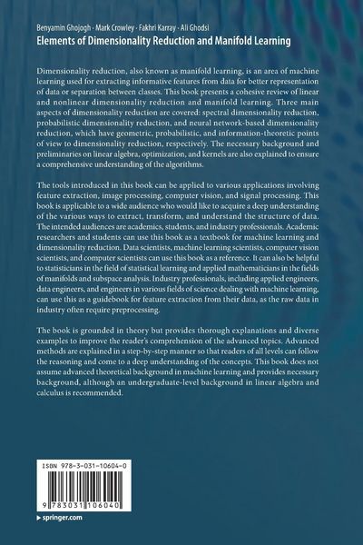 Produktbild: Elements of Dimensionality Reduction and Manifold Learning